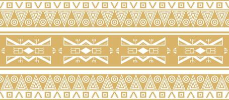 seamless golden border ornament. Native American tribes framework. vector