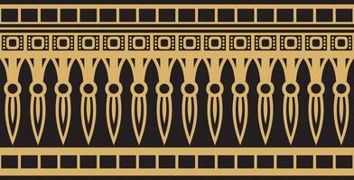 golden seamless ornament of ancient Egypt. endless Border, frame in the pyramids. vector