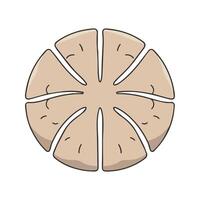 Sand Dollar Flat Illustration, Simple Stylized Design, Light Beige Color, Symmetrical Pattern, Minimalist Look, Clean Lines, White Background vector