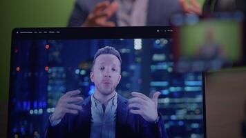 An Engaging and Dynamic Speaker Presenting Effectively in a Virtual Setting, Captivating Audiences video