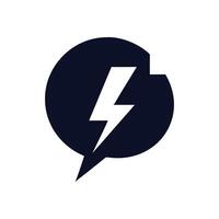 A lightning bolt icon on a white background vector