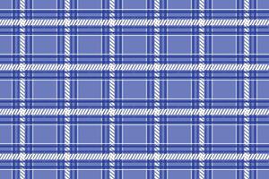 Tartan Checkered Plaid with Twill Weave Repeat Pattern in Blue and White Christmas Pattern Seamless Geometric Illustration Background Design for Fabric and Print vector