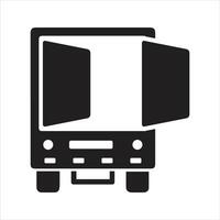 Delivery truck icon. Back view of a lorry icon vector