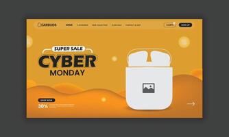 Flash Sale Banner Design Landing Page Design for a Super Sale, Brand New Product Web Banner Design Template vector
