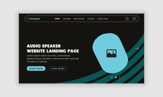 Smartphone Wireless Speaker Website Landing Page User Interface and User Experience Design Template vector