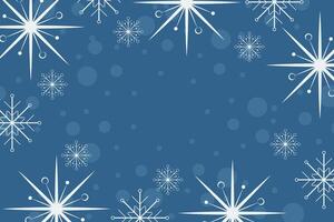 Winter snow frame. Christmas Snowflakes border. Snowy frame frozen background vector