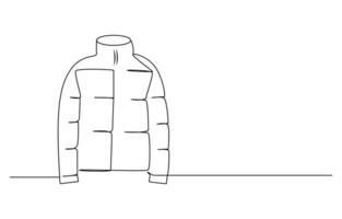 Winter one-line drawing vector