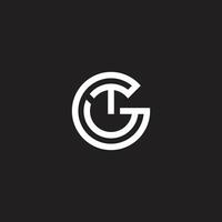 Alphabet Letters TG GT Creative Logo Initial Based Monogram Icon. vector