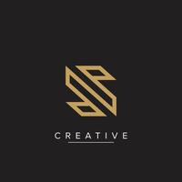 Abstract letter S, SS Logo Design Template Element. vector