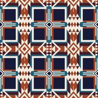 Colorful Native American geometric pattern. Colorful aztec southwestern geometric shape seamless pattern. Ethnic geometric pattern use for fabric, textile, home decoration elements, upholstery. vector