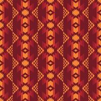 Yellow-red color southwestern pattern. Colorful aztec southwestern geometric shape seamless pattern. Ethnic geometric pattern use for fabric, textile, home decoration elements, upholstery, etc. vector
