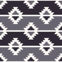 Monochrome grey southwestern boho pattern. Aztec southwestern boho black and white stripes seamless pattern. Aztec minimal pattern use for fabric, textile, home decoration elements, upholstery. vector