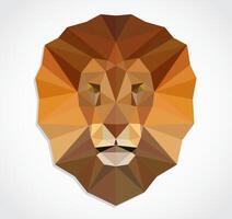 lion head geometric triangle design vector