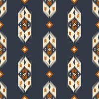 Aztec geometric motif pattern. Colorful aztec southwestern geometric shape seamless pattern. Ethnic geometric pattern use for fabric, textile, home decoration elements, upholstery, wrapping. vector