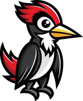 Woodpecker mascot logo design vector