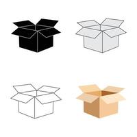 Open Cardboard Box isolated on White Opened Cardboard Box isolated on a White Background vector