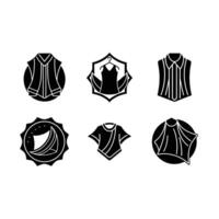 Polyester Fabric and Linocut Silhouette Design vector