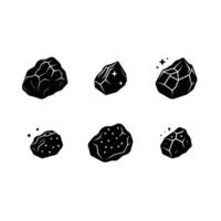 Gold Nugget Icon and Linocut Silhouette Design vector