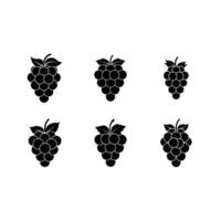 Grape Icon - and Linocut Silhouette Design vector