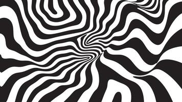 Dynamic Zebra Style pattern Optical Art in Black and White vector