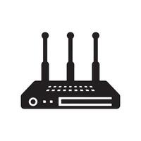 router icon, Wifi router isolated icon, silhouette illustration design. vector