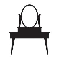 Dressing table icon, mirror icon vector