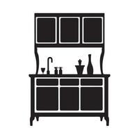 Cupboard icon, Elements of furniture icon. illustration, on white background vector