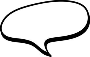 Empty speech bubble provides space for dialogue, questions, or comments, encouraging communication and expression vector