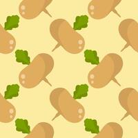 radish and turnip seamless pattern Fresh and organic vegetables vector