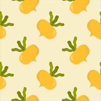 radish autumn garden ornament. Bright veggies on the color background vector