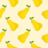 Pear seamless pattern. Fruit illustration for fabric print, web banner, stickers, product design. vector