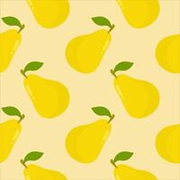 pear seamless pattern and illustration vector