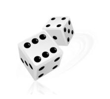 Dice on white vector