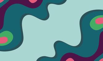 Abstract Colorful wavy liquid green background. vector