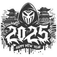 Unique Design for Happy New Year 2025 vector