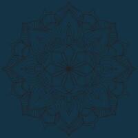 a black and white mandala with a floral pattern on it. vector