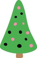 Festive Tree with Baubles Illustration vector