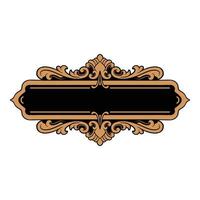 frame with style art engraved luxury vector
