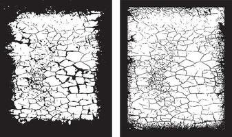 Grunge Border Frames Distressed and Jagged Rectangular Frames for Artistic and Edgy Visual Projects vector