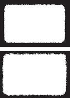 Dynamic and Edgy Grunge Frame Design set, Featuring Two Unique Rectangular Frames with Rough, Jagged Borders and Distressed White Interiors for Creative and Artistic Visual Displays vector