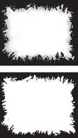The showcases two rectangular frames with a grunge-style design. The frames feature irregular, splattered edges, giving them a distressed and artistic appearance. vector