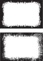 grunge frame set, Dynamic and Edgy Grunge Frame Design set, Featuring Two Unique Rectangular Frames with Rough, Jagged Borders and Distressed White Interiors for Creative and Artistic Visual Displays vector