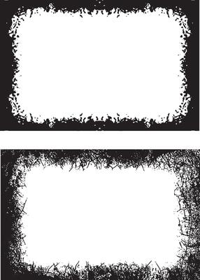 grunge frame set, Dynamic and Edgy Grunge Frame Design set, Featuring Two Unique Rectangular Frames with Rough, Jagged Borders and Distressed White Interiors for Creative and Artistic Visual Displays