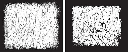 Black And white Contrasting Grunge texture photo Frames, A Duo of Rectangular Frames with Distressed and Splattered Textures for Artistic Visual Displays vector
