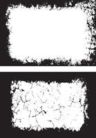 Grunge Frame Collection Rectangular Frames with Distressed and Rough Borders for Artistic Visual Displays vector