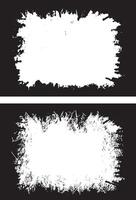 Dynamic Grunge Frame Design, Two Rectangular Frames with Irregular, Jagged White Borders for Edgy and Artistic Visual Projects vector