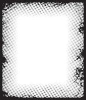 grunge frame design with dot effect intricate details and vintage aesthetic, Intricate Grunge Frame Design Featuring Halftone Patterns and Textured Borders, vector