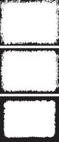 A set of Dynamic Grunge Frame Collection, Distressed Rectangular Frames with Rough, Irregular Borders for Edgy Visual Displays vector