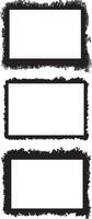 Grunge Frame Collection Rectangular Frames with Distressed and Rough Borders for Artistic Visual Displays vector