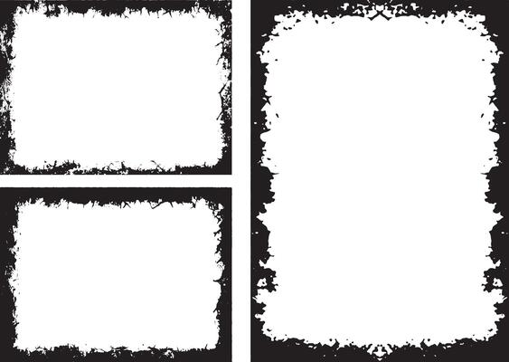 Vintage of Distressed Grunge Photo Frames with Cracked and Weathered Textures for Artistic